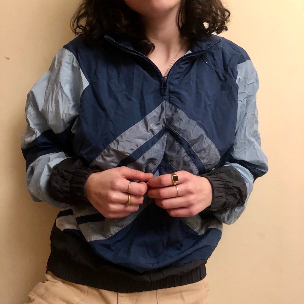 Adidas Blue Windbreaker